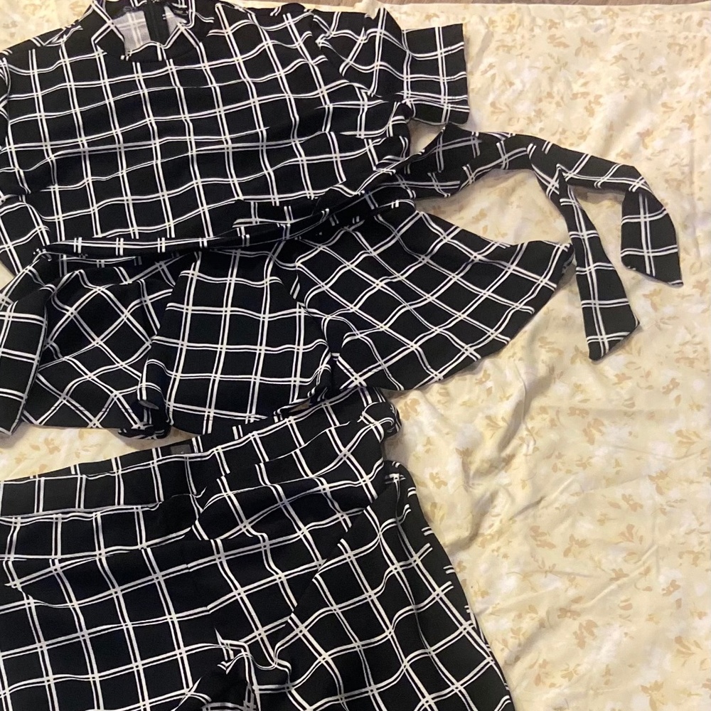 Black & white Pantsuit